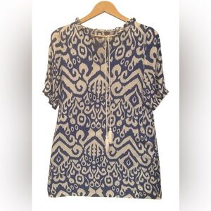 Cupshe blue and white mini shift dress or beach cover up, size medium, like new